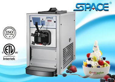 Corpo de aço inoxidável completo a rendimento elevado macio do fabricante de gelado do saque da bancada