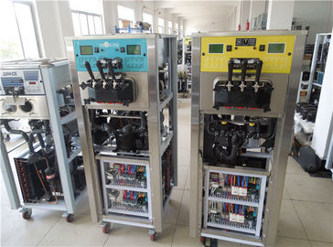 Fabricante macio da máquina do gelado do design compacto com corpo de aço inoxidável completo